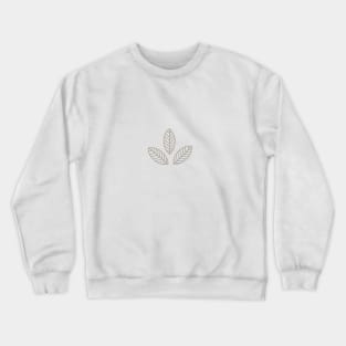 Minimalist Leaves in Grey Crewneck Sweatshirt